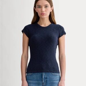 Everlane Navy Cozy Rib Tee